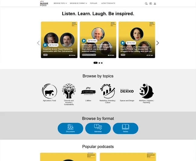 Designing a podcast platform for building thought leadership