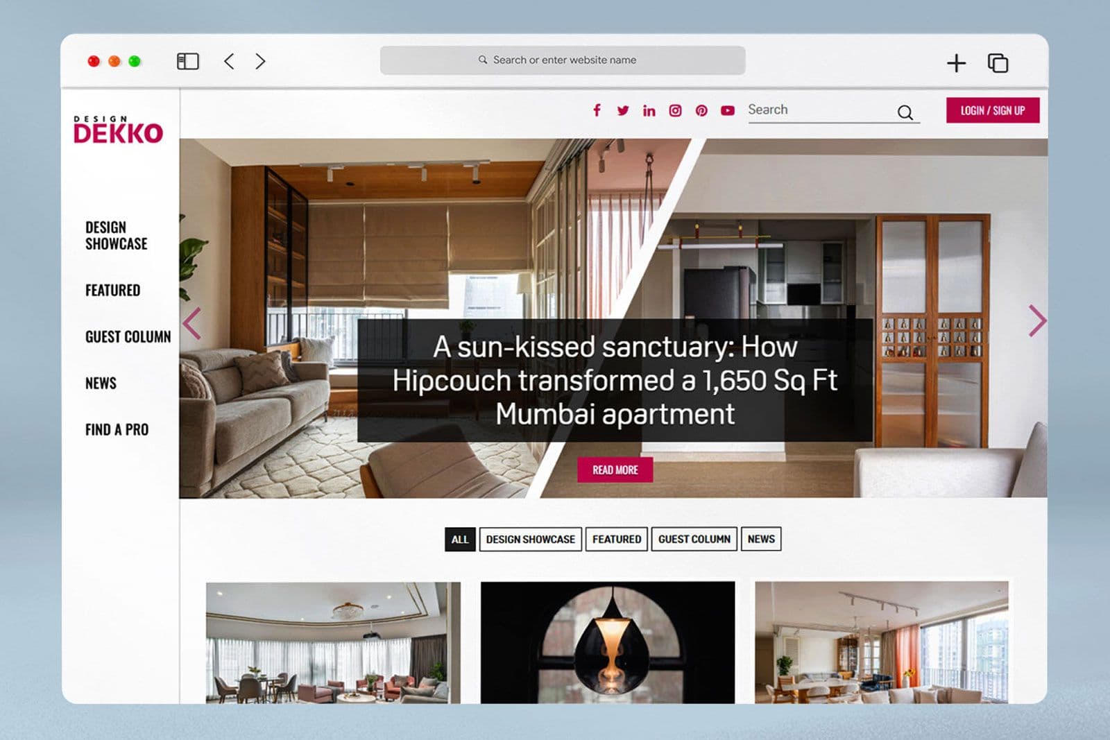 Design  Dekko website