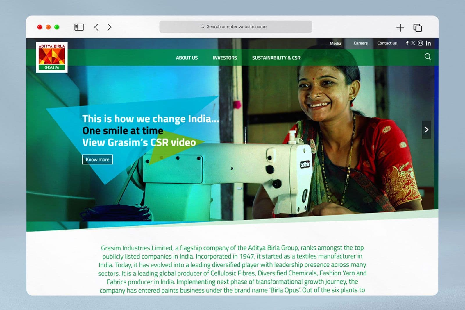 Grasim India website