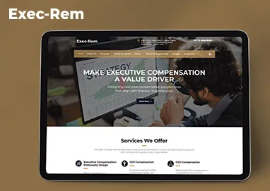 EXEC-REM Website: Simple, Modern and Minimal
