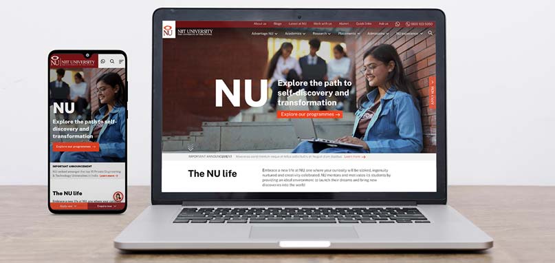 How TIC helped redefine NIIT University as a brand and brought it to life on the university's website